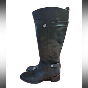 Franco Sarto black leather knee boots size 9.5